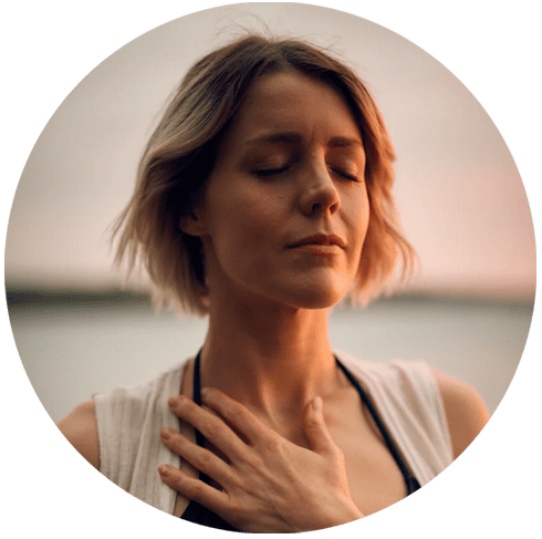 Woman meditating - free trial